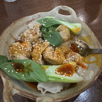 Triple Pepper - Wontons in Chili Oil (10) / really sweet sauce - Szechuan Near Me - Houston, Texas Triple Pepper - Wontons in Chili Oil (10) / really sweet sauce - Szechuan Near Me - Houston, Texas
