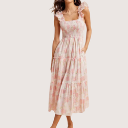 Cedar Chest of Wimberley - Light pink maxi sundress