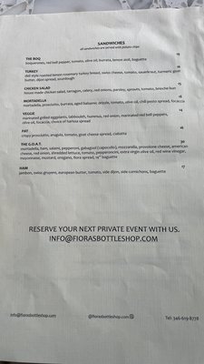 Menu photo 4 Fiora’s Bottle Shop Houston, TX