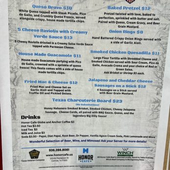 Honor Cafe Conroe - Menu - Breakfast & Brunch Near Me - Conroe, Texas