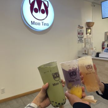 Moo Tea - Matcha Latte, Purple Yam Fresh Milk with Boba and Pudding, Lychee Tea with Yakult Foam - Tea Rooms Near Me - Alhambra, California