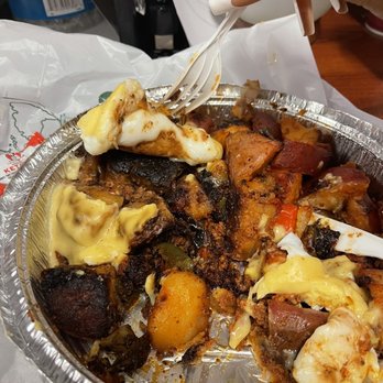 ButtercuP - Burnt potatoes and chorizo Benedict. $24 Uber eats - Breakfast & Brunch Near Me - Oakland, California