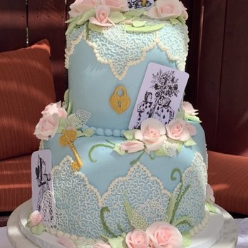 Takes The Cake - Alice in Wonderland themed bridal shower cake - Bakeries Near Me - Pasadena, California
