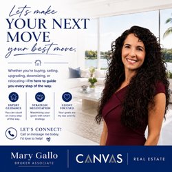 Mary Gallo - Canvas Real Estate - Thinking of relocating to Florida, give me a call