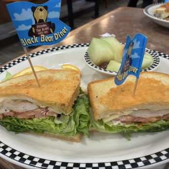 Black Bear Diner Arvin - Chicken Caesar Melt and a side of fruit - Breakfast & Brunch Near Me - Arvin, California