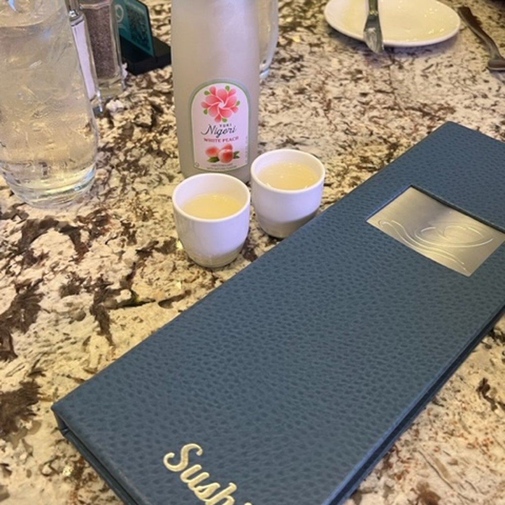 Oceano - Yummy white peach sake, bottle was $22 - Seafood Near Me - Reno, Nevada Oceano - Yummy white peach sake, bottle was $22 - Seafood Near Me - Reno, Nevada