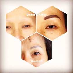 Art of the Brow - Soft Powder Brow just after and healed