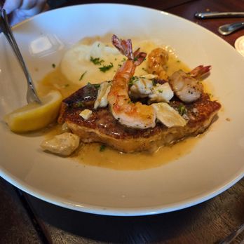 Pappadeaux Seafood Kitchen - Salmon topped with shrimp - Seafood Near Me - Phoenix, Arizona Pappadeaux Seafood Kitchen - Salmon topped with shrimp - Seafood Near Me - Phoenix, Arizona