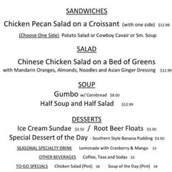 The Tea Room at Merrie Pennie's - Dine in or take out menu changes daily. Sept. 24, 20. Food service Tues thru Sat from 11am - 2pm.
