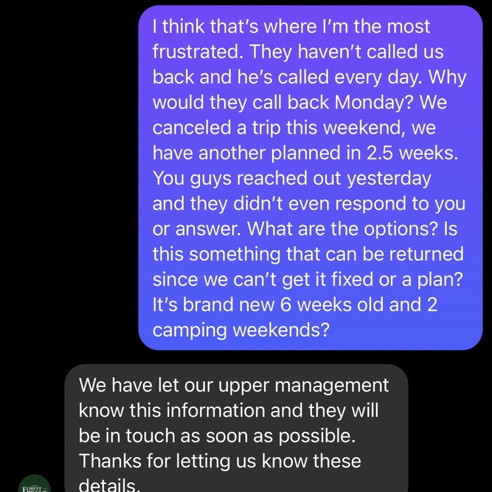 Camping World - Just photos to show that reaching out to the DM me response amounts to nothing so don't waste your time. - RV Dealers Near Me - Nashville, Tennessee