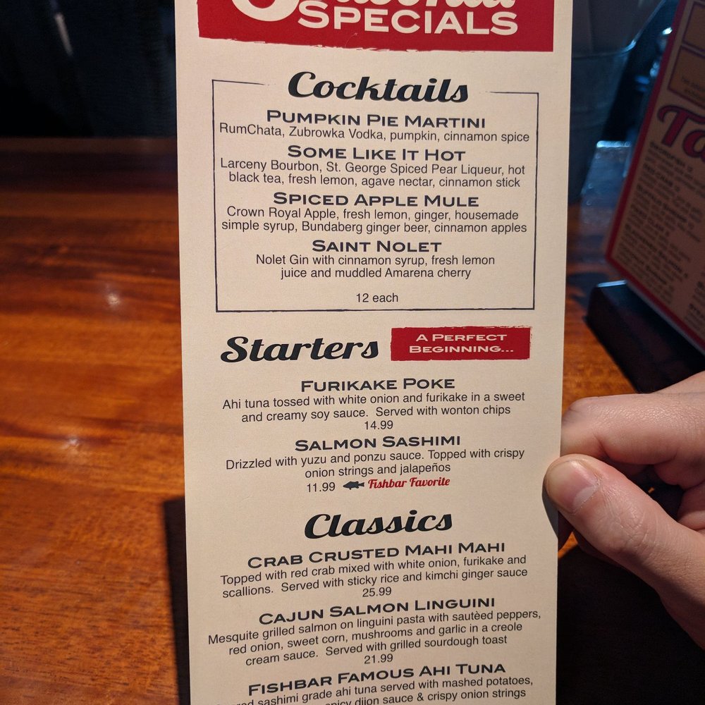 FishBar - Seasonal specials - Seafood Near Me - Manhattan Beach, California FishBar - Seasonal specials - Seafood Near Me - Manhattan Beach, California