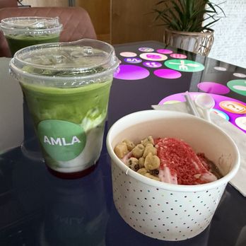 Amla Cafe - Strawberry Matcha, Froyo - Desserts Near Me - Rocky Hill, Connecticut