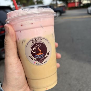 Cafe Canela - Strawberry and cream iced coffee. - Mexican Near Me - Lynwood, California Cafe Canela - Strawberry and cream iced coffee. - Mexican Near Me - Lynwood, California