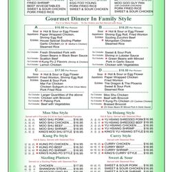 Lee's Wok - Menu