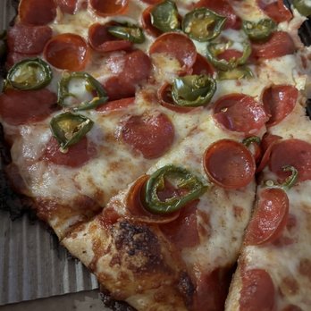 Mountain Mike's Pizza - Large Pepperoni and jalapeño thin crust from Mountain Mikes in Menifee. - Pizza Near Me - Menifee, California Mountain Mike's Pizza - Large Pepperoni and jalapeño thin crust from Mountain Mikes in Menifee. - Pizza Near Me - Menifee, California
