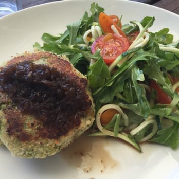 Putia Pure Food - Broccoli fritters with salad - Cooking Schools Near Me - Brisbane, QLD Putia Pure Food - Broccoli fritters with salad - Cooking Schools Near Me - Brisbane, QLD