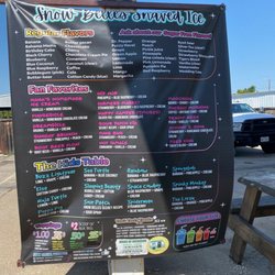 Snow Belles Sno-cone Shack - Menu