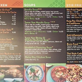 Saffron Thai - Menu boards - Thai Near Me - San Diego, California