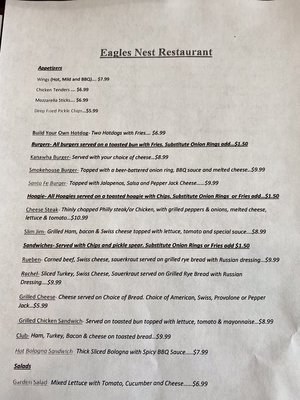 Menu photo 1 Eagles Nest Restaurant South Charleston, WV
