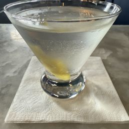Extra Dry Tito's Martini with a Lemon Twist