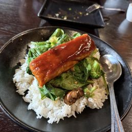 Miso Glazed Salmon with white rice ( lunch special)
