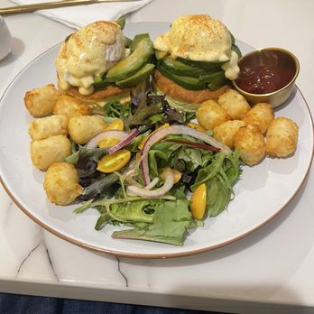 Fluffy Fluffy - Eggs Benedict w/ avocado - Desserts Near Me - Marietta, Georgia