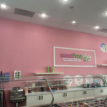 sweetFrog Premium Frozen Yogurt - a pink wall - Ice Cream & Frozen Yogurt Near Me - Silver Spring, Maryland