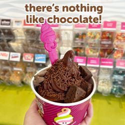 Menchie's Frozen Yogurt - International Chocolate Day calls for getting chocolate froyo with LOTS of chocolate toppings!!