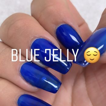 Me Nail Spa - Blue jelly, with coffin shape - Nail Salons Near Me - Alameda, California Me Nail Spa - Blue jelly, with coffin shape - Nail Salons Near Me - Alameda, California