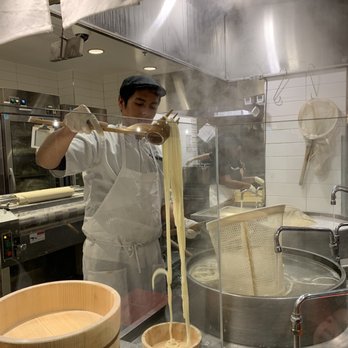 Marugame Udon - Getting ready to weigh the noodles - Japanese Near Me - Costa Mesa, California Marugame Udon - Getting ready to weigh the noodles - Japanese Near Me - Costa Mesa, California