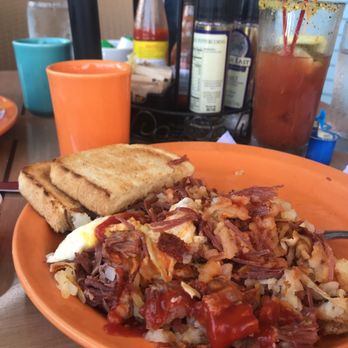 Flap Jack Shack - Got the Corned Beef Hash & Eggs - Breakfast & Brunch Near Me - Traverse City, Michigan