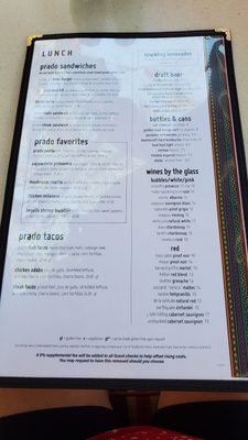 Menu photo 3 The Prado at Balboa Park San Diego, CA Menu photo 3 The Prado at Balboa Park San Diego, CA