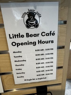 Menu photo 6 Little Bear Cafe Vail, CO