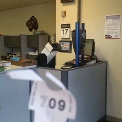 Department of Motor Vehicles - 8 minutes after opening.