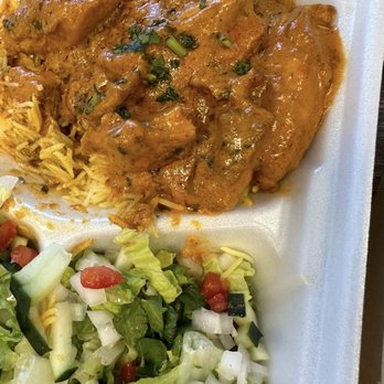 Chai Cafe - 100% Halal Certified Restaurant - Butter chicken plate. Comes with rice & salad on the side - Cafes Near Me - Overland Park, Kansas