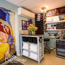 Bikram Yoga Sarasota - Downtown Studio - Welcoming lobby with retail area.
