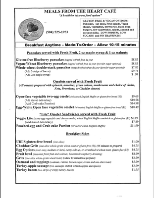 Menu photo 8 Meals From The Heart Cafe New Orleans, LA Menu photo 8 Meals From The Heart Cafe New Orleans, LA