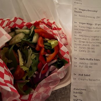 Heavenly Buffaloes - They charged us $9.99 for this very small salad - American Near Me - Durham, North Carolina
