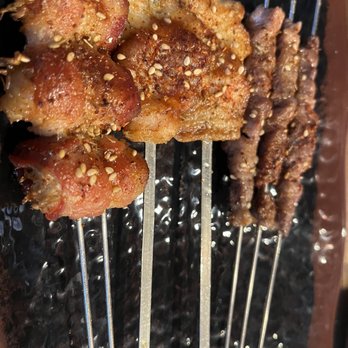 Volcano Skewer House - bacon wrapped enoki, pork belly, lamb - Barbeque Near Me - Honolulu, Hawaii Volcano Skewer House - bacon wrapped enoki, pork belly, lamb - Barbeque Near Me - Honolulu, Hawaii
