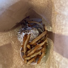 Super small delivery of fries