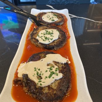 Pressed Cafe - Grilled eggplant & tahini - Breakfast & Brunch Near Me - Chelmsford, Massachusetts