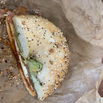 Bruegger's Bagels - Skinny bacon, avocado, tomato, egg white bagel sandwich - Breakfast & Brunch Near Me - Columbus, Ohio