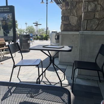 CAVA - Tables with gray left and chairs out - Salad Near Me - Los Angeles, California CAVA - Tables with gray left and chairs out - Salad Near Me - Los Angeles, California