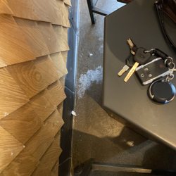 Starbucks - Dirty floor. Even worse bathroom.