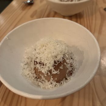 Emmer & Rye - chocolate flan with cheddar - Tapas/Small Plates Near Me - Austin, Texas