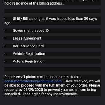 Nautilus - The very sensitive information requested of me--via unsecured EMAIL. - Fitness/Exercise Equipment Near Me - Vancouver, Washington Nautilus - The very sensitive information requested of me--via unsecured EMAIL. - Fitness/Exercise Equipment Near Me - Vancouver, Washington