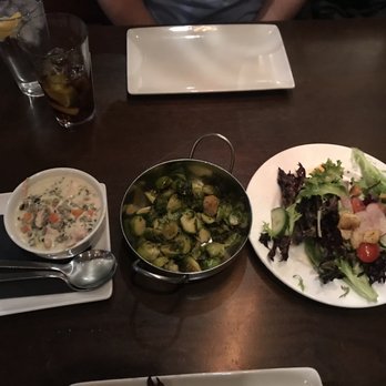 Bricks Kitchen and Pub - Soup, brussel sprouts, simple salad - New American Near Me - Blaine, Minnesota