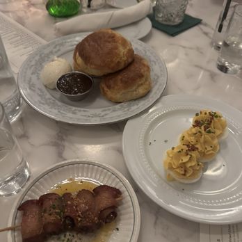 Colleen's Kitchen - BUTTERMILK BISCUITS BACON WRAPPED DATES: DEVILED EGGS - Southern Near Me - Austin, Texas
