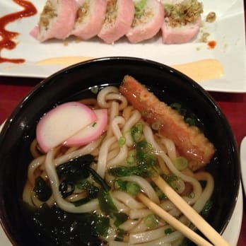 Crystal Fish - Tempura udon and pink lady roll - Japanese Near Me - Monterey, California Crystal Fish - Tempura udon and pink lady roll - Japanese Near Me - Monterey, California