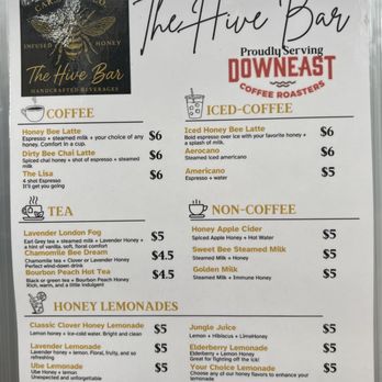 The Hive Bar - Menu - Coffee & Tea Near Me - Pawtucket, Rhode Island
